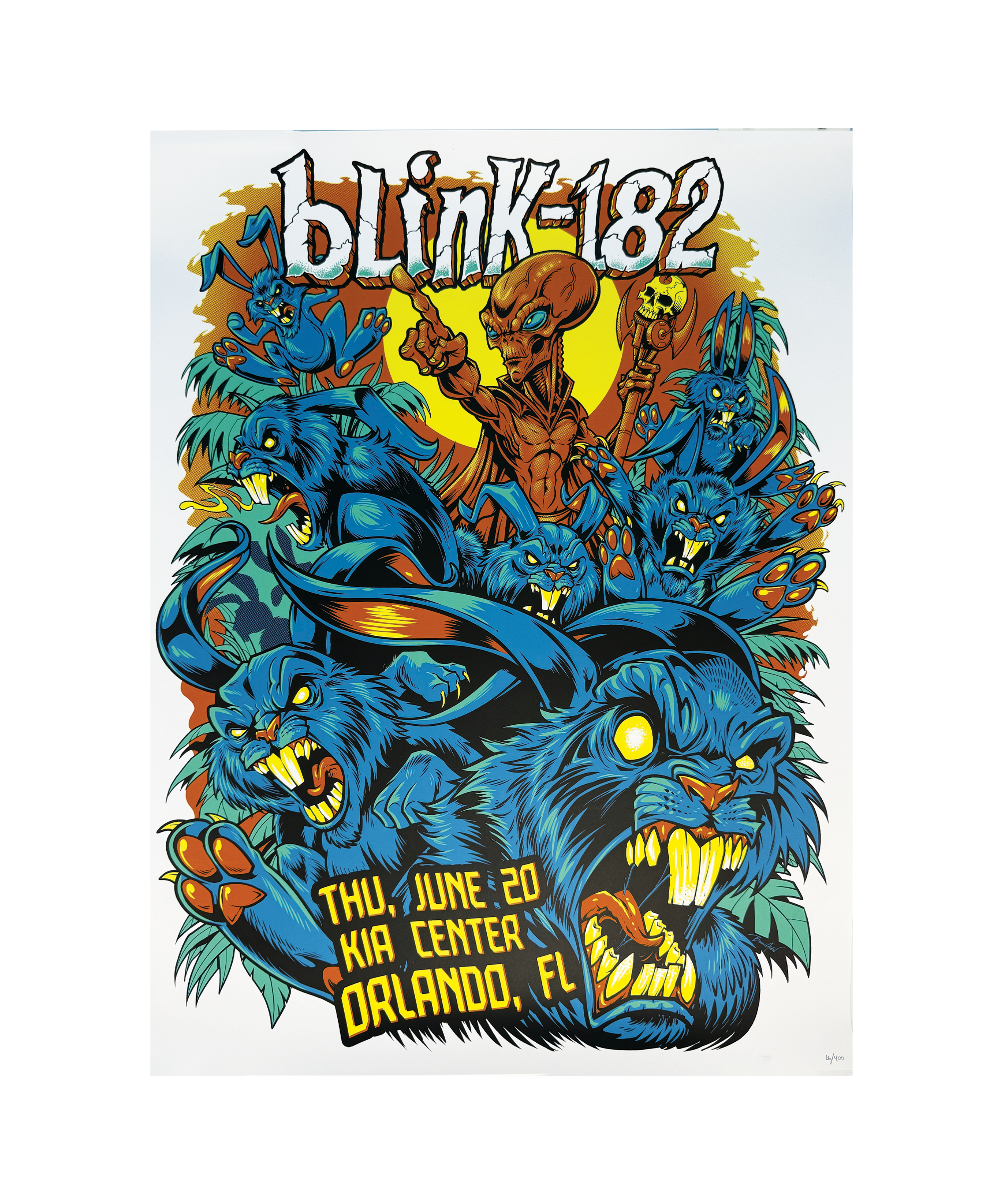 Blink - 182 - Orlando, FL - June 20 - Tour Poster – JP Tronwalker