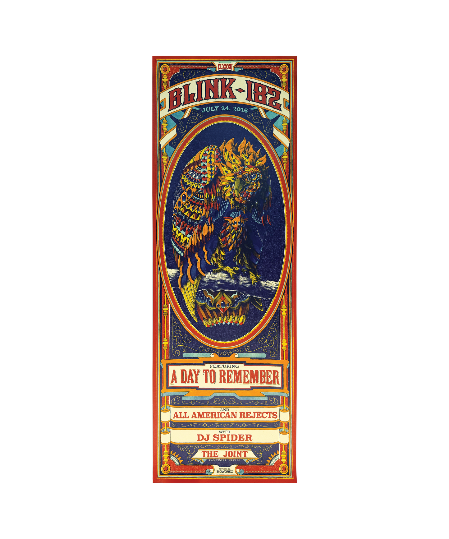 Blink - 182 -Las Vegas, NV - July 24, 2016 - Tour Poster