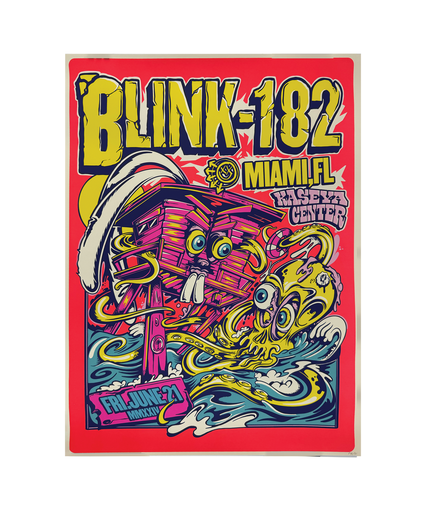 Blink - 182 - Miami, FL - June 21 - Tour Poster