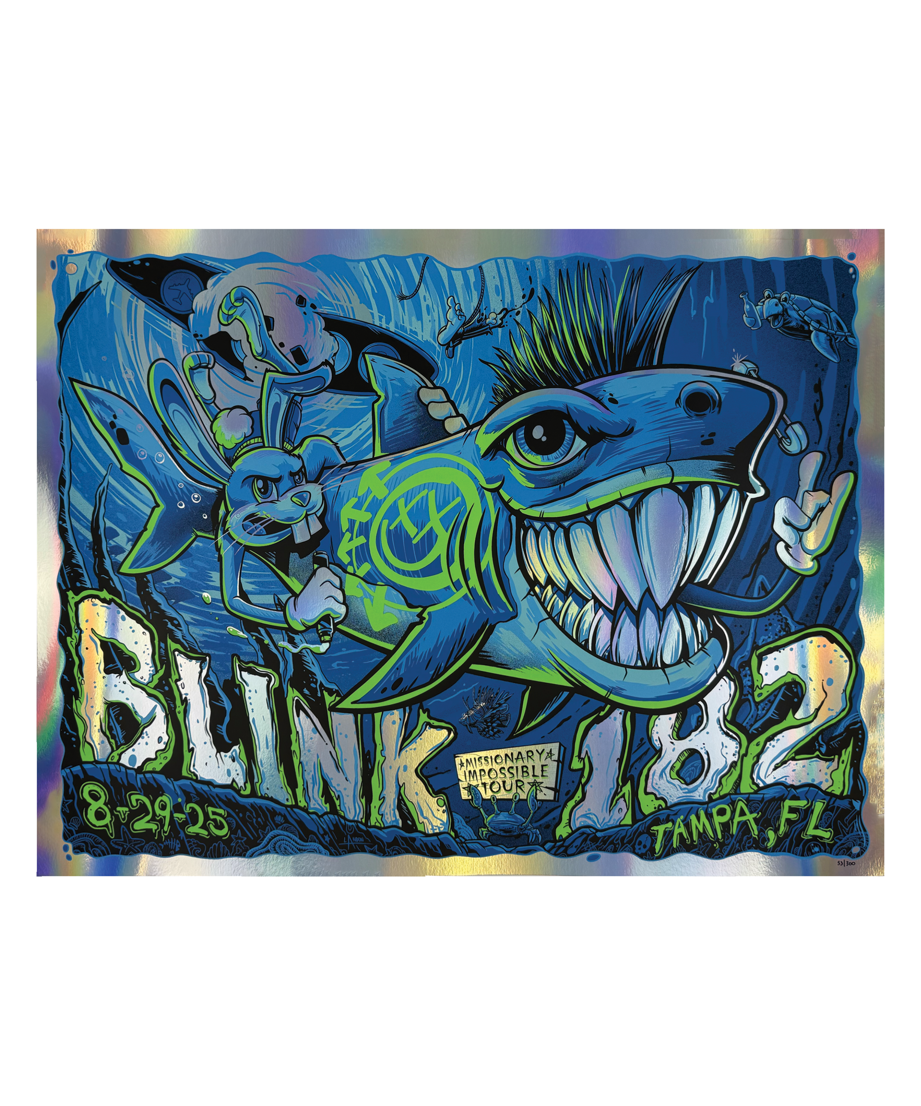 Blink - 182 - Tampa, FL - August 29, 2025 - Tour Poster – JP