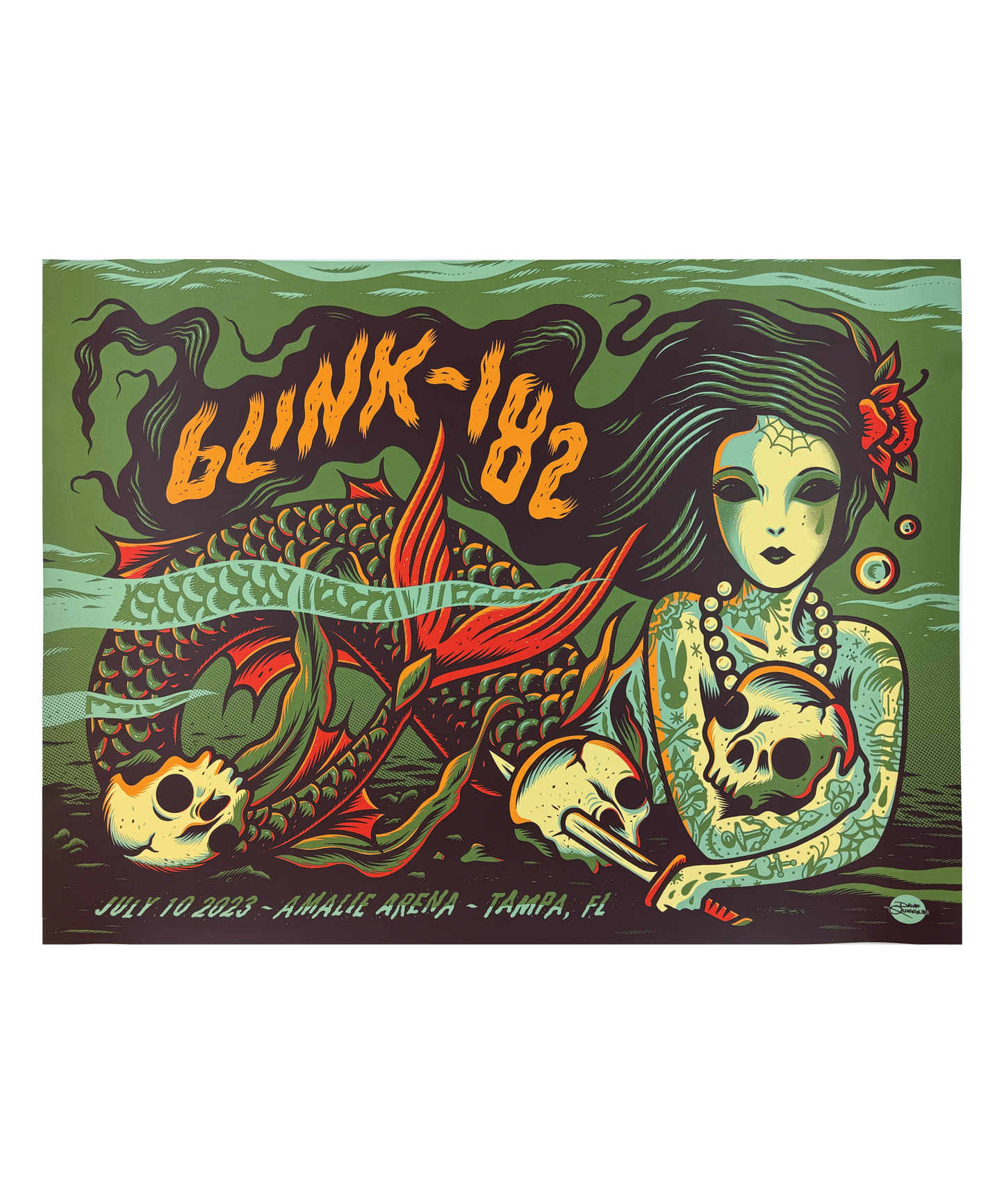 Blink - 182 - Tampa, FL - July 10, 2023 - Tour Poster