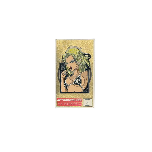 DBZ Android 18 Enamel Pin - Black Sparkle Variant
