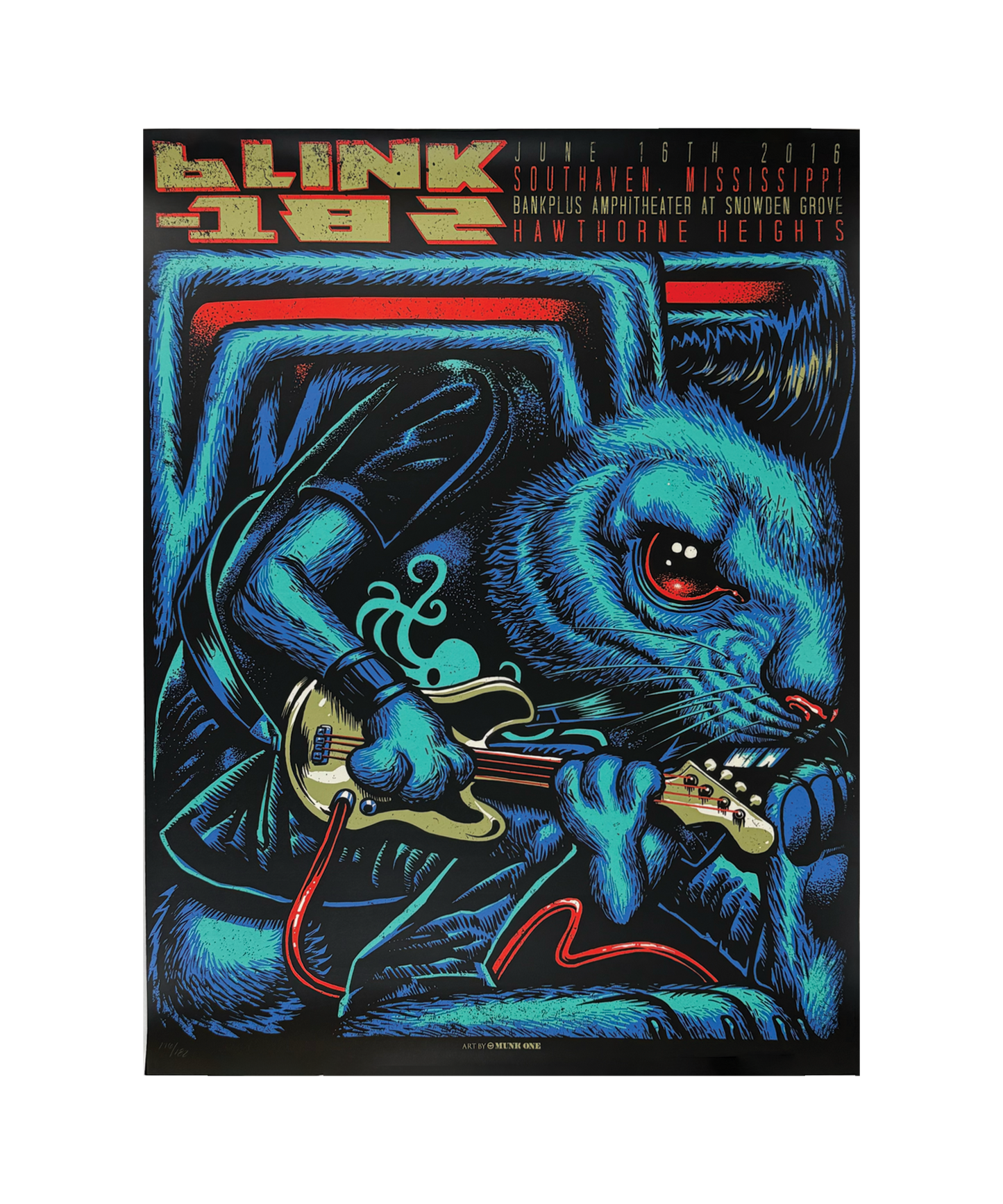 Blink - 182 - Southaven, MS - June 16, 2016 - Tour Poster
