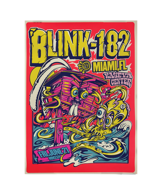 Blink - 182 - Miami, FL - June 21 - Tour Poster