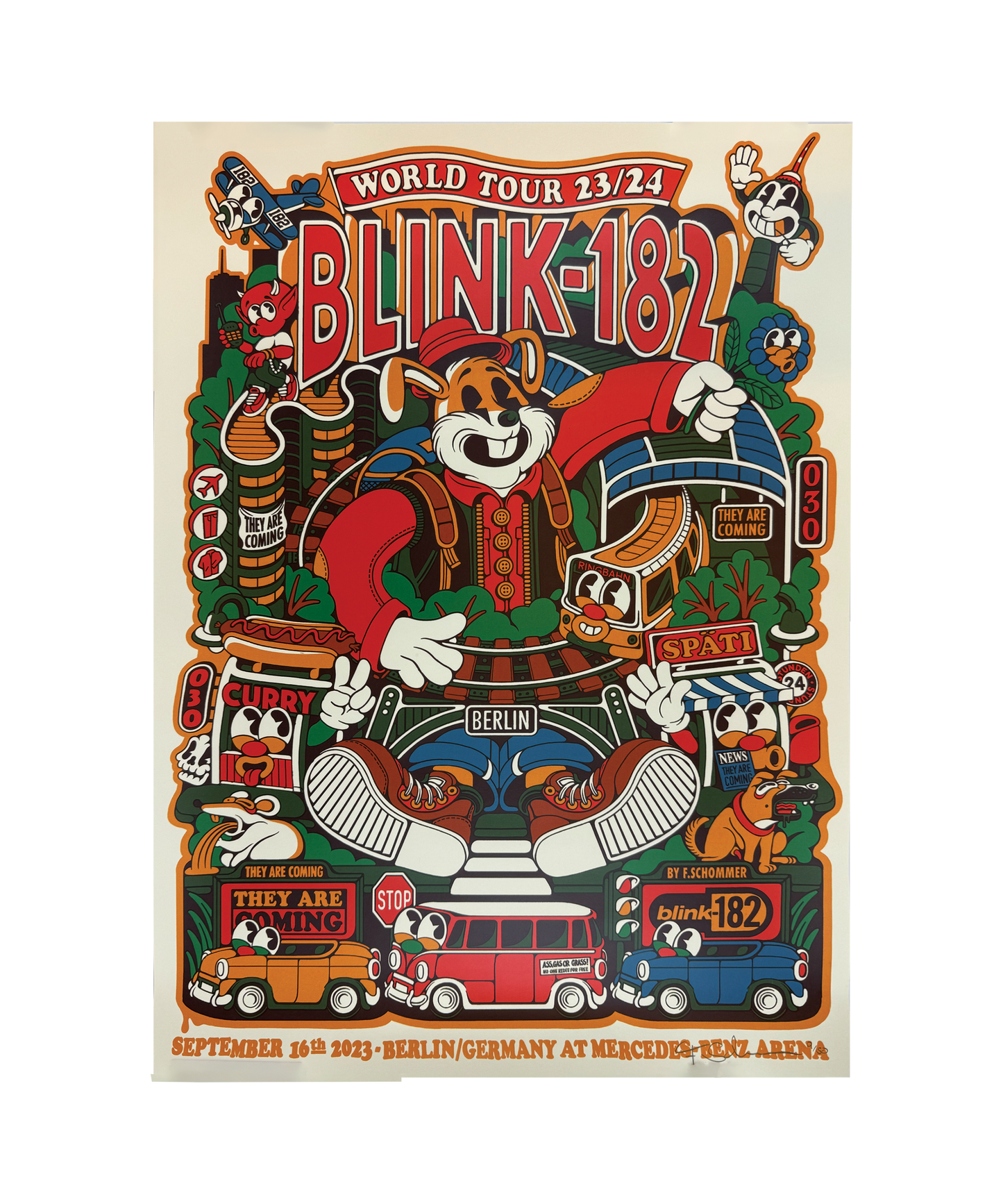 Blink - 182 - Berlin, Germany - September 16, 2023 - Tour Poster