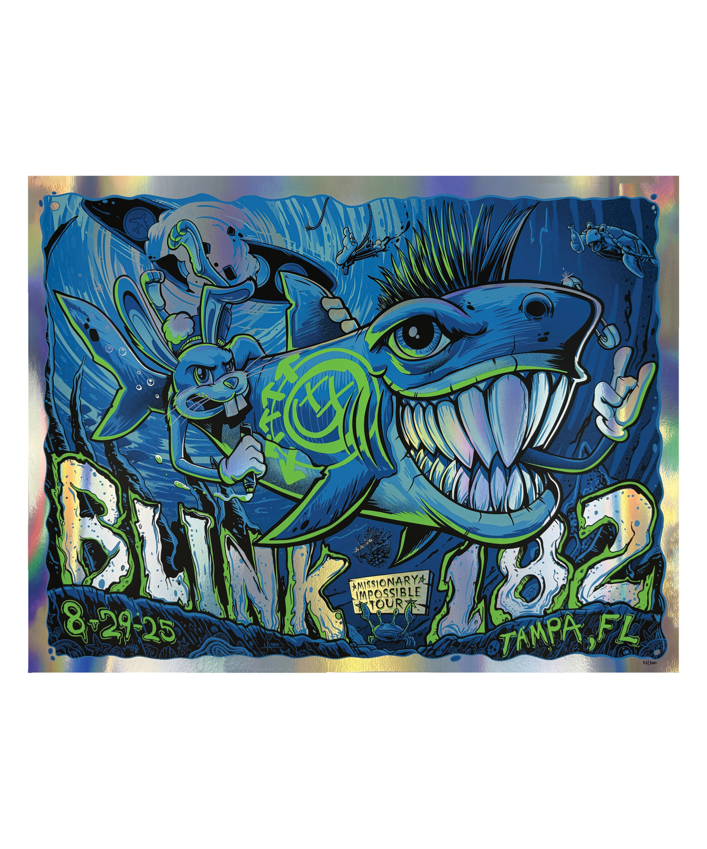 Blink - 182 - Tampa, FL - August 29, 2025 - Tour Poster