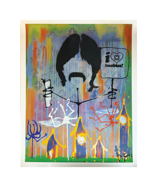 Tom Delonge - I <3 Boobies - Art Print