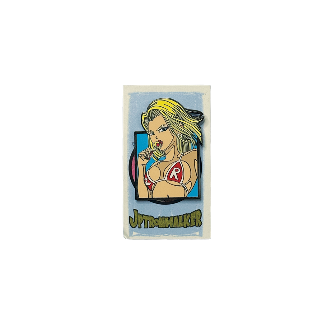 DBZ Android 18 Enamel Pin - Red Bra Variant