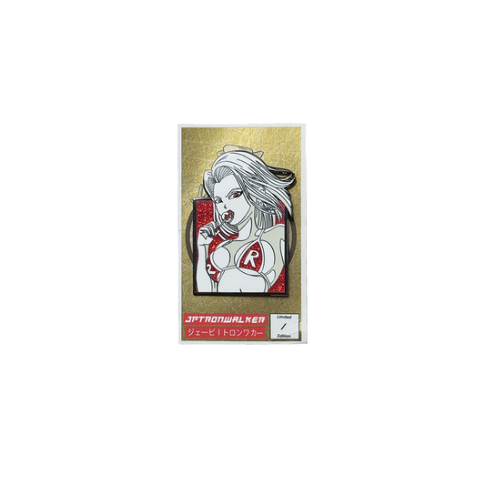 DBZ Android 18 Enamel Pin - Red Sparkle Variant