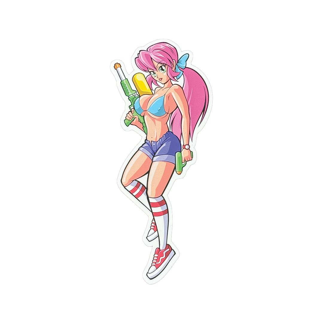 Water Gun Pin Up Sticker
