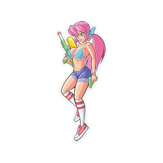 Water Gun Pin Up Sticker