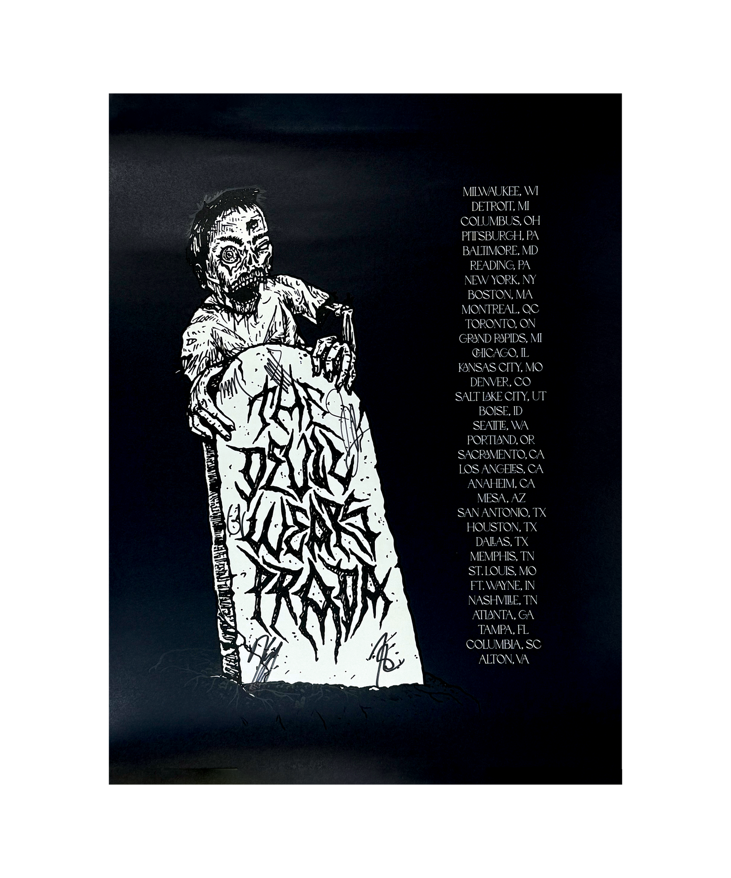 TDWP - Signed Screen Printed - Tour Poster